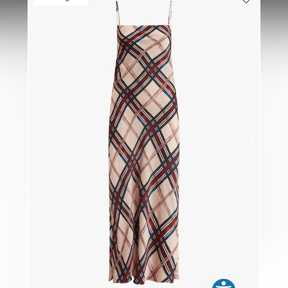 NWT FAVORITE DAUGHTER the Kaia Plaid Spaghetti Strap midi Dress size S - Picture 2 of 8